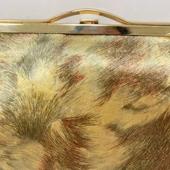 Classic Golden Women Polyester Clutch Bag - Picture 4 of 4